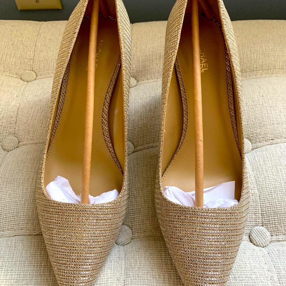 Gold Sparkly Michael Kors Heels (sz. 9) - Only Worn Once!